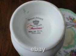3 Set Of Royal Albert Crown China England Prudence Cup & Saucer REG No. 82113