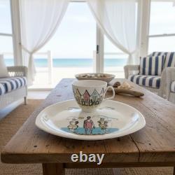 (3) Vintage Maureen Tanner Gay Nineties Snack Set Foley Bone China England