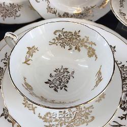 30 Piece 6 Setting Paragon Golden Fragrance Vintage Bone China England Plates