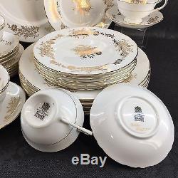 30 Piece 6 Setting Paragon Golden Fragrance Vintage Bone China England Plates