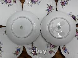30pc Vtg Aynsley #2383 Fine Bone China Set, Pastel Floral Crocus, Gold Trim, EUC