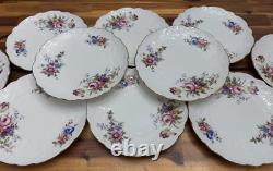 30pc Vtg Aynsley #2383 Fine Bone China Set, Pastel Floral Crocus, Gold Trim, EUC