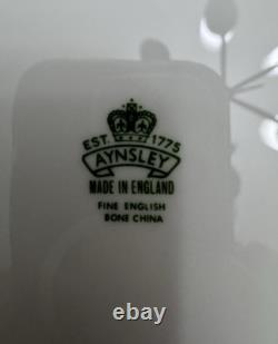 30pc Vtg Aynsley #2383 Fine Bone China Set, Pastel Floral Crocus, Gold Trim, EUC