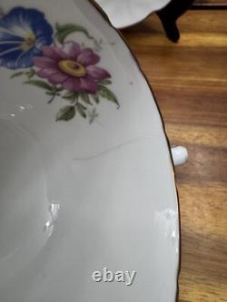 30pc Vtg Aynsley #2383 Fine Bone China Set, Pastel Floral Crocus, Gold Trim, EUC