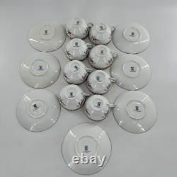 33 Pcs Coalport England Bone China French Noble Set Plates Cups Saucers Salad