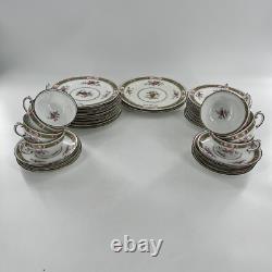 33 Pcs Coalport England Bone China French Noble Set Plates Cups Saucers Salad