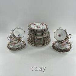 33 Pcs Coalport England Bone China French Noble Set Plates Cups Saucers Salad