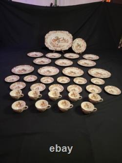 34 Piece Set Johnson Brothers Windsor Ware Wild Turkeys China Set
