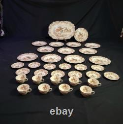 34 Piece Set Johnson Brothers Windsor Ware Wild Turkeys China Set
