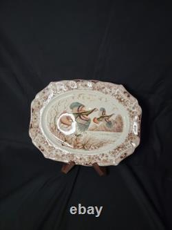 34 Piece Set Johnson Brothers Windsor Ware Wild Turkeys China Set