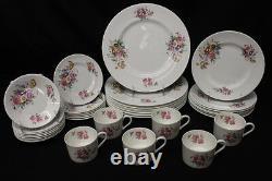35 Pc Coalport Bone China JUNETIME withSmooth Rim, Service for 8, England (150)