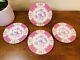 4 MINTON England Pink Gold Cockatrice 6.5 INCH Bread & Butter PLATES Wreath RARE