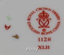 (4) Royal Crown Derby #1128 Old Imari Bone China Cup & Saucer Trio Sets