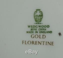 40 Pc Wedgwood Bone China, England, Florentine Gold, W4219, 8 Place Settings