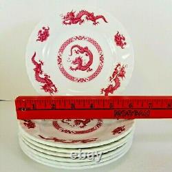 40 pcs Queens Rosina Red Dragon Ware Bone China 8 Place Settings Made in England