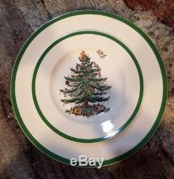 44 Pieces Spode China Christmas Tree Plates Setting for 8 People England