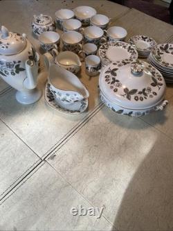 46 Piece Wedgwood Bone China Strawberry Hill Dinner Set Made In England
