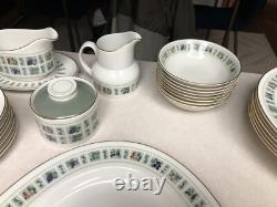47 Piece Royal Doulton Tapestry Fine China England Dinnerware Set 1960's New MCM