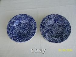 49 Pcs. Churchill & Queens Calico Blue Dinner Set Made in England & Malaysia