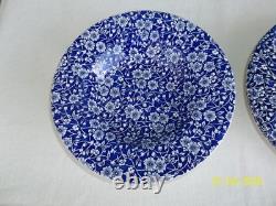 49 Pcs. Churchill & Queens Calico Blue Dinner Set Made in England & Malaysia