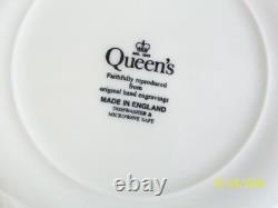 49 Pcs. Churchill & Queens Calico Blue Dinner Set Made in England & Malaysia