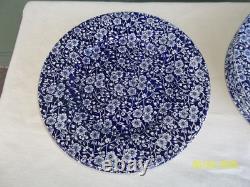 49 Pcs. Churchill & Queens Calico Blue Dinner Set Made in England & Malaysia
