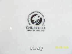 49 Pcs. Churchill & Queens Calico Blue Dinner Set Made in England & Malaysia