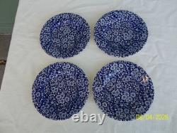 49 Pcs. Churchill & Queens Calico Blue Dinner Set Made in England & Malaysia
