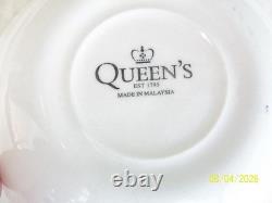 49 Pcs. Churchill & Queens Calico Blue Dinner Set Made in England & Malaysia