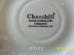 49 Pcs. Churchill & Queens Calico Blue Dinner Set Made in England & Malaysia