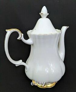 4pc Set Royal Albert VAL D'OR Coffee Pot + 2 Cups Bone China England