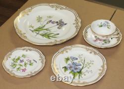 5 Pc Spode Fine Bone China England Stafford Flowers Dinner Plate Place Setting