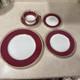 5 Pc Wedgwood Bone China England Ruby Ulander Dinner Plate Place Setting W1813