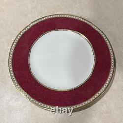 5 Pc Wedgwood Bone China England Ruby Ulander Dinner Plate Place Setting W1813