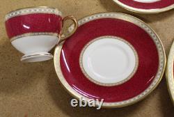 5 Pc Wedgwood Bone China England Ruby Ulander Dinner Plate Place Setting W1813