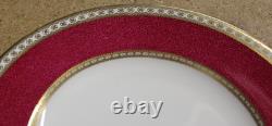 5 Pc Wedgwood Bone China England Ruby Ulander Dinner Plate Place Setting W1813
