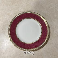 5 Pc Wedgwood Bone China England Ruby Ulander Dinner Plate Place Setting W1813 5 Pc Wedgwood Bone China England Ruby Ulander Dinner Plate Place Setting W1813