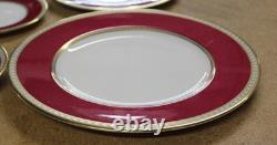 5 Pc Wedgwood Bone China England Ruby Ulander Dinner Plate Place Setting W1813
