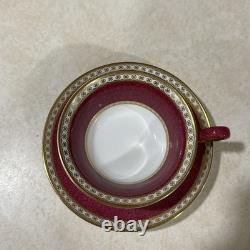 5 Pc Wedgwood Bone China England Ruby Ulander Dinner Plate Place Setting W1813