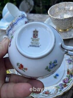 5 Sets Of Bone China Tea Cups With Saucers Aynsley Regency British England