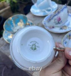 5 Sets Of Bone China Tea Cups With Saucers Aynsley Regency British England