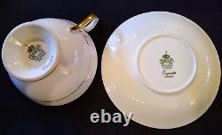 5-pcs Dinner Place Setting AYNSLEY EMPRESS COBALT Bone China Plates Cup Saucer