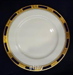 5-pcs Dinner Place Setting AYNSLEY EMPRESS COBALT Bone China Plates Cup Saucer