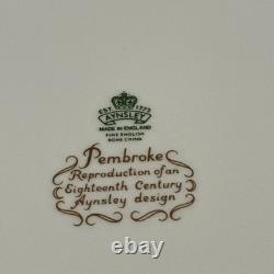 5-piece Place Setting Of Aynsley Pembroke Fine English Bone China (mint)