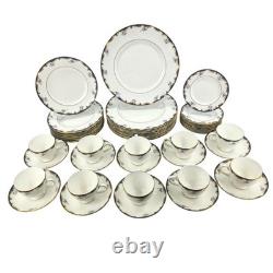 50 Piece Service For 10 Wedgwood England Bone China Chartley Pattern Dinnerware