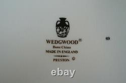 52 Pc Vintage Wedgwood Preston Bone China Dinnerware Set Black & Gold England