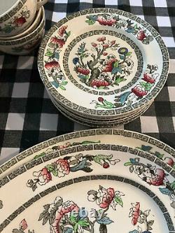 57 Pieces Indian Tree by Johnson Brothers China Excellent Condition