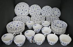 58 Vintage Myott Finlandia Staffordshire England Blue Cups Plates Bowls FREESHIP