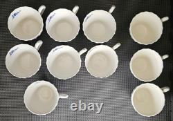 58 Vintage Myott Finlandia Staffordshire England Blue Cups Plates Bowls FREESHIP