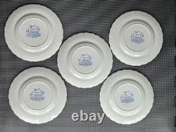 58 Vintage Myott Finlandia Staffordshire England Blue Cups Plates Bowls FREESHIP